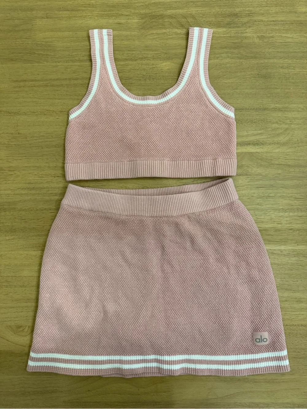 ALO tennis club ballet pink set